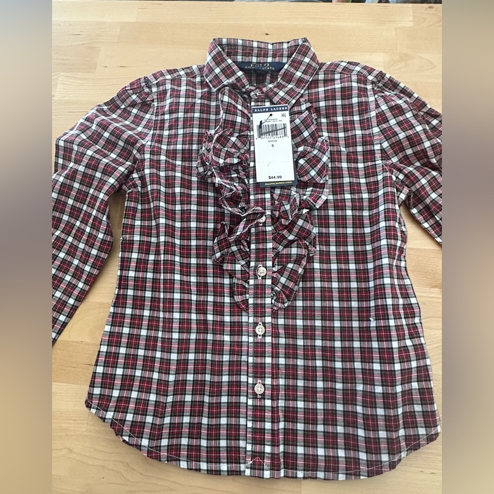 Ralph Lauren Kids Button Down Long Sleeve Size 5